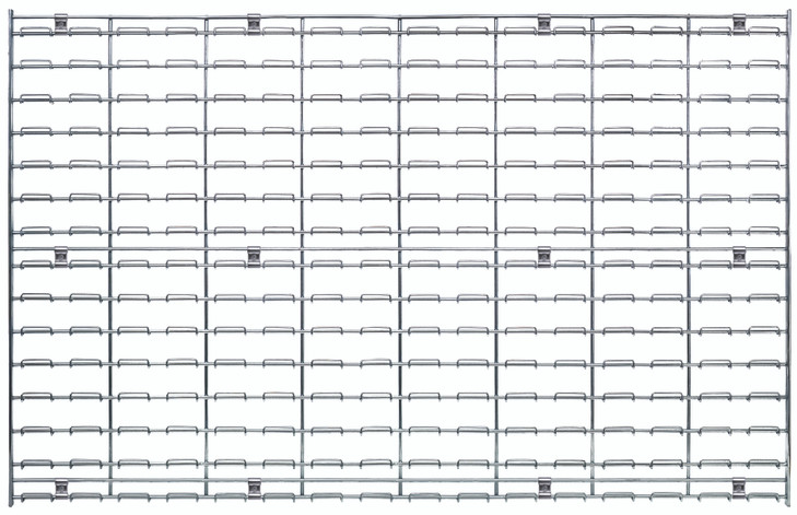 WLP-3048C Wire Louvered Panel, 48"L x 30"H, chrome plated finish, includes direct mounting clips (harware not included)