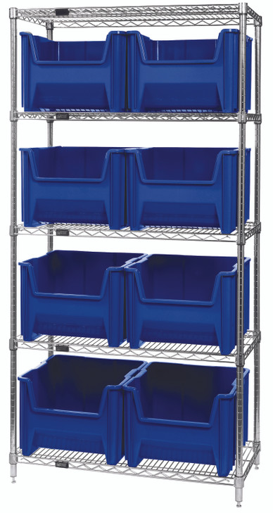 WR5-800BL Giant Stack Container System 18"W x 36"L x 74"H