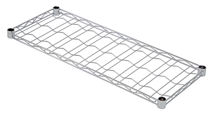 WR74-1436WSC Wine Cradle Shelving Unit, wire, 36"W x 14"D x 74"H, holds up to (126) bottles, includes: (14) cradle shelves, (4) posts, foot plates and wall brackets, chrome plated finish