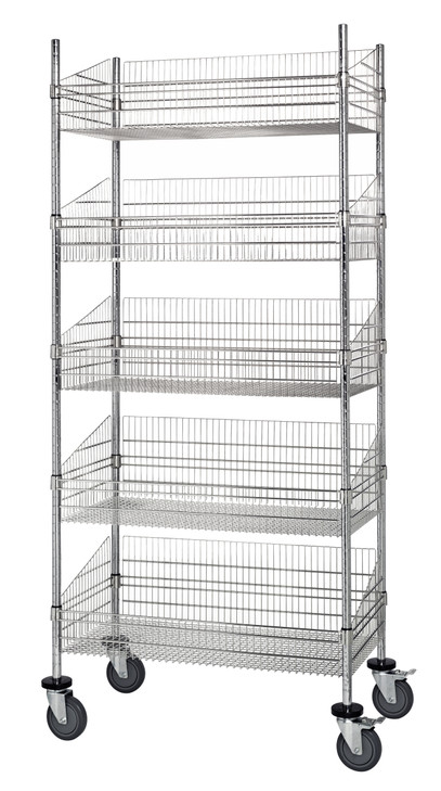 WRC74-BSK1848C-5 Mobile Post Basket Unit 18" x 48" x 80" High