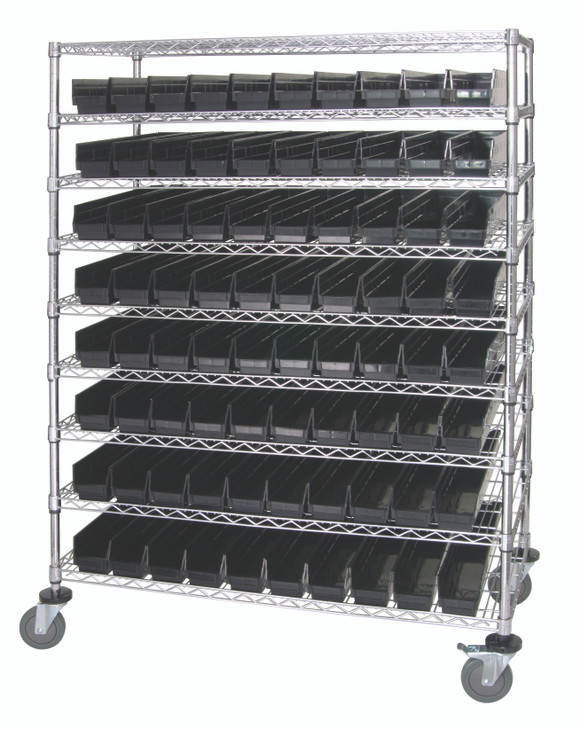 WRC9-63-2448-105BK Catheter Cart 24"D x 48"W x 69"High