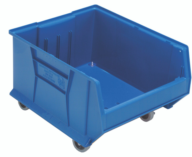 QUS965MOB Hulk 24" Container, mobile, 23-7/8"L x 18-1/4"W x 15"H, stackable, polypropylene, Made in USA