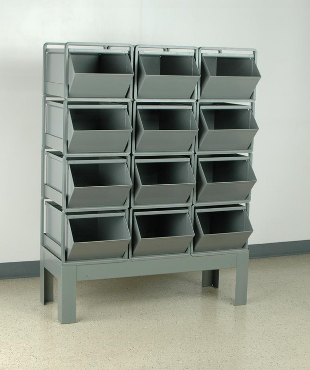 1-412BCU-3 Steel Stackrack Unit with Number 4 Stackbins