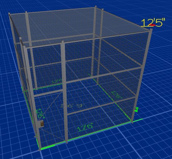 WireCrafters Woven Wire Partitions with Ceiling