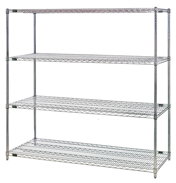 WR74-1260C Chrome Wire Shelving Unit 12"D x 60"W x 74"High