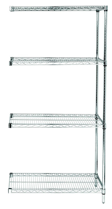 AD86-2442C Chrome Wire Shelving Add-On 24"D x42"W x 86"High