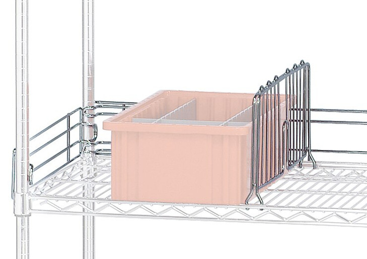DIV12 Chrome Wire Shelf Divider 12"x8"
