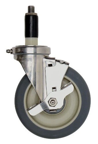 WR-00HS Stainless Steel Swivel Stem Caster Set 5"x1-1/4"
