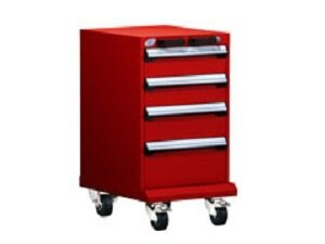 L3BBD-2803B Mobile L Cabinet 18"x21"x33-1/8"H with 4 Drawers