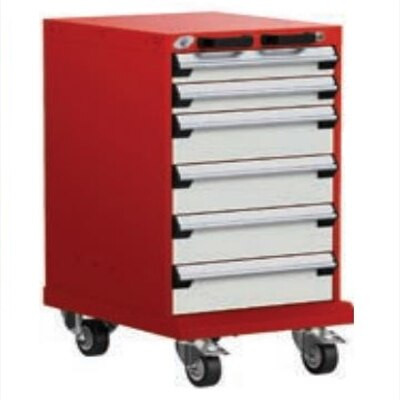 L3BBD-3002 Mobile L Cabinet 18"x21"x35-1/8"H with 6 Drawers