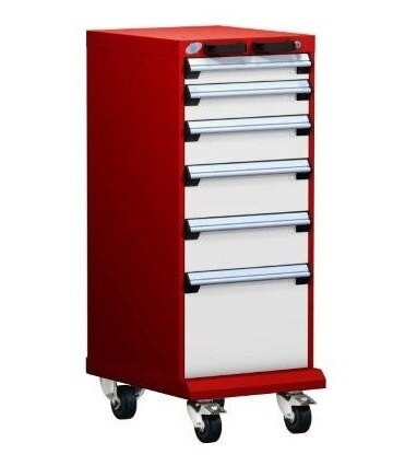L3BBG-4002 Mobile L Cabinet 18"x27"x45-1/8"H with 6 Drawers