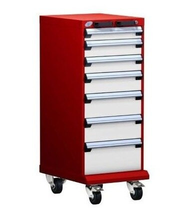 L3BBG-4003 Mobile L Cabinet 18"x27"x45-1/8"H with 7 Drawers