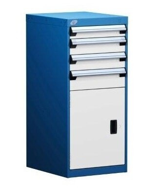 L3ABG-4016 L Series Cabinet 18"x27"x40"H with 4 Drawer/1 Door/ 1 Shelf