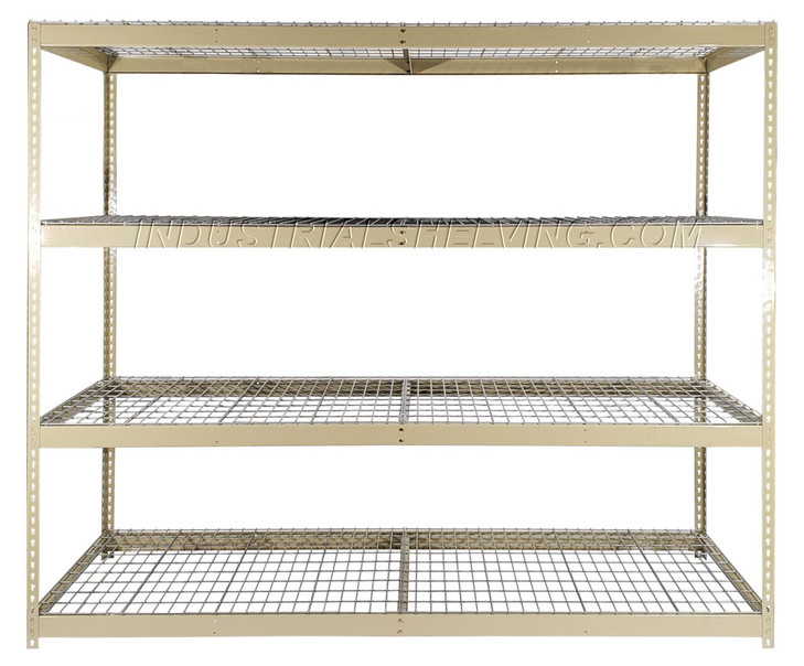Rivet Rack Unit 96Wx24Dx84H with 4 levels with Wire