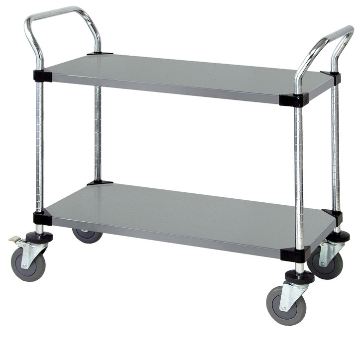 WRSC-1836-2SS Stainless Steel Utility Cart with Adjustable Shelves