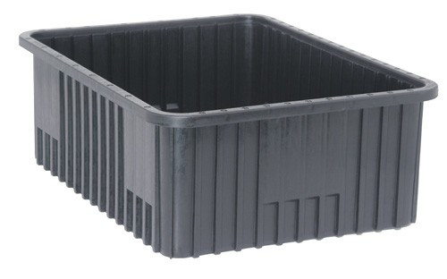 DG93080COCS Conductive Dividable Grid Container 22-1/2" x 17-1/2" x 8" - Carton of 3 Bins