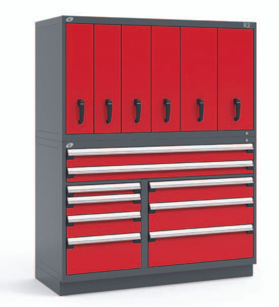 R2V Vertical Storage System, 60"W x 27"D x 76"H with 15 Drawers