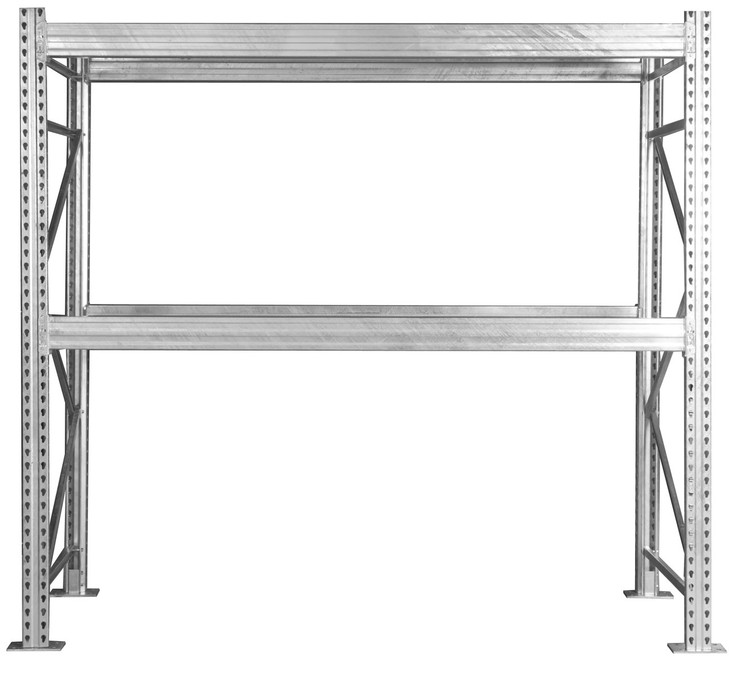 Galvanized Pallet Rack Starter Unit 96"Wx24"Dx96"H with 3 Levels
