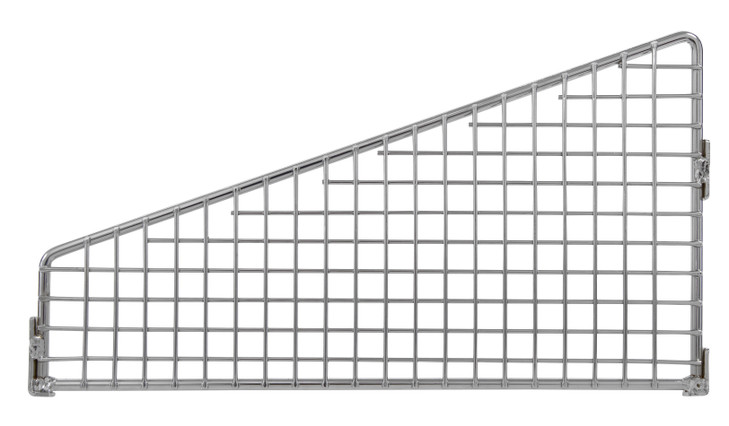 1006DHB Partition Wall Divider, angled, 10"W x 6"H, chrome plated finish
