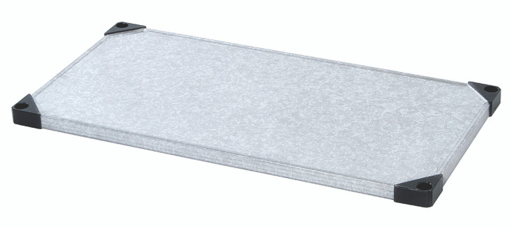 2454SG Shelf, solid, 54"W x 24"D, 300 - 600 lb. capacity, double hemmed perimeter with marine edge, 18 gauge, galvanized steel, NSF