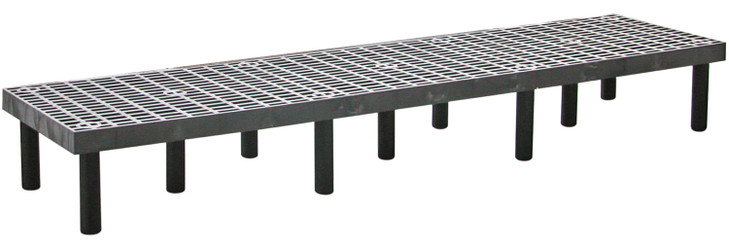962412DPP Polymer Dunnage Rack, vented, 1400 lb. load capacity, polyethylene, made in the USA