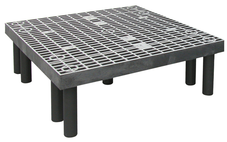 363612DPP Polymer Dunnage Rack, vented, 750 lb. load capacity, polyethylene, made in the USA