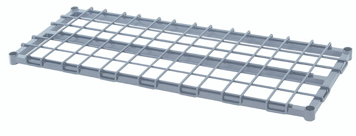 1842DSGY Dunnage Shelf, 42"W x 18"D, 1500 lb. capacity, (1) removable wire top mat, square tubing frame, gray epoxy antimicrobial finish, NSF