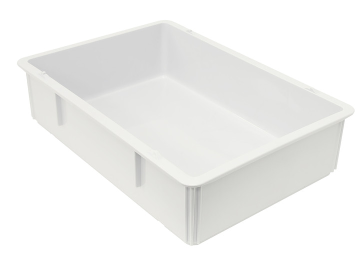 FSB-PT26186WT Pizza Dough Box, 26"L x 18"W x 6"H, stackable and dishwasher safe, polypropylene, white, Made in USA