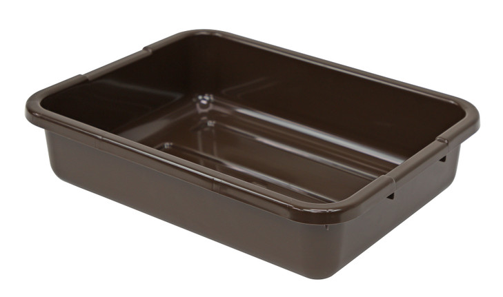 FSB-21155RBN Bussing Tub, 21"W x 15"D x 5"H, ribbed bottom, polypropylene, brown, Made in USA, NSF