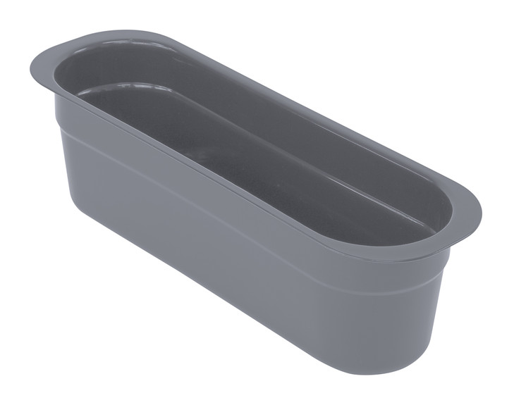 FSB-1544GY Bussing Tub Cutlery Box, 14-3/16"W x 4-7/16"D x 4-1/8"H, polypropylene, gray, Made in USA, NSF