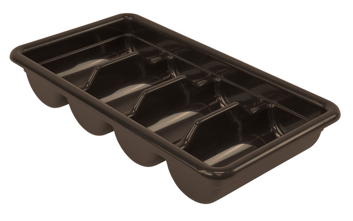 FSB-20113BN Bussing Tub, 20-7/16"W x 11-3/8"D x 3-3/4"H, (4) compartments, polypropylene, brown, Made in USA, NSF
