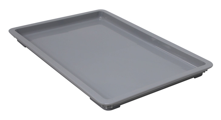 FSB-PL2618GY Pizza Dough Box Lid, 26"L x 18"W, stackable and dishwasher safe, polypropylene, gray, Made in USA