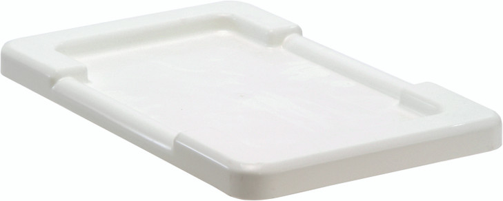 LID1711WT Lug Lid, fits TUB1711-8 and TUB1711-12, white polypropylene, Made in USA
