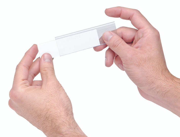 LTR-0813 Label Holders, clear, with laser label inserts (25 per pack)