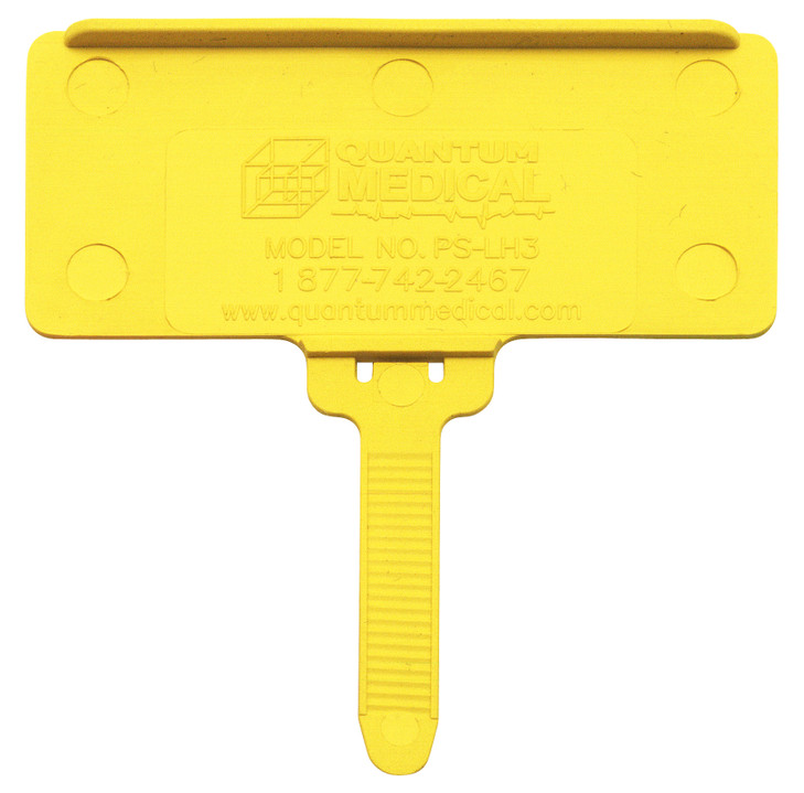 PS-LH3YL Hanging Label Tag, fits 1-3/8" x 3" adhesive label, yellow, pack of 25