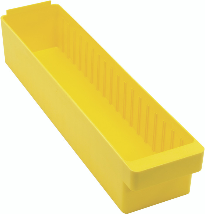 QED603YL Super Tuff Euro Drawer, 24"L x 5-9/16"W x 4-5/8"H, high impact polysteryne, yellow, Made in USA