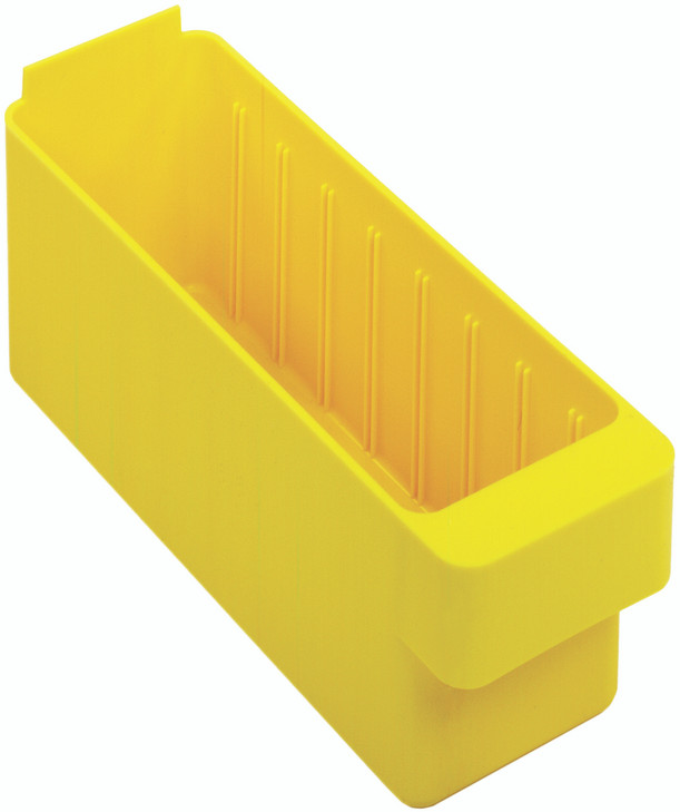 QED501YL Super Tuff Euro Drawer, 11-5/8"L x 2-3/4"W x 4-3/8"H, high impact polysteryne, yellow, Made in USA