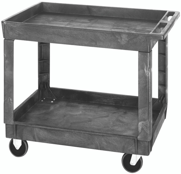 PC4026-33 Polymer Utility Cart 26"D x 40"W x 32.5"High with 2 shelves