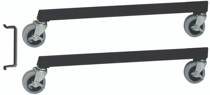 QFS400 Tip Out Bin Floor Stand Mobile Kit, for use with any doble sided system, includes: (4) casters and (1) handle