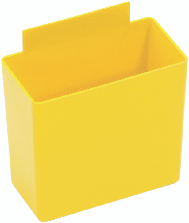 QBC111YL Bin Cup, 3-1/4"L x 1-3/4"W x 3"H, yellow, Made in USA