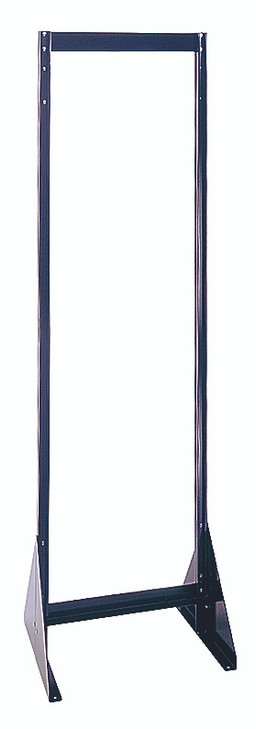QFS270 Tip Out Bin Floor Stand, double sided, 1"D x 23-5/8"W x 75"H (bins not included), 14 gauge steel, black coated finish