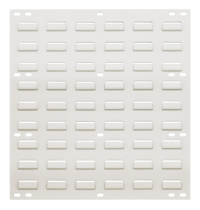 QLP-1819HC Louvered Panel, wall mounted, 18"L x 1"D x 19"H, heavy-duty 16 gauge cold rolled steel, oyster white enamel coated finish (mounting hardware not included)