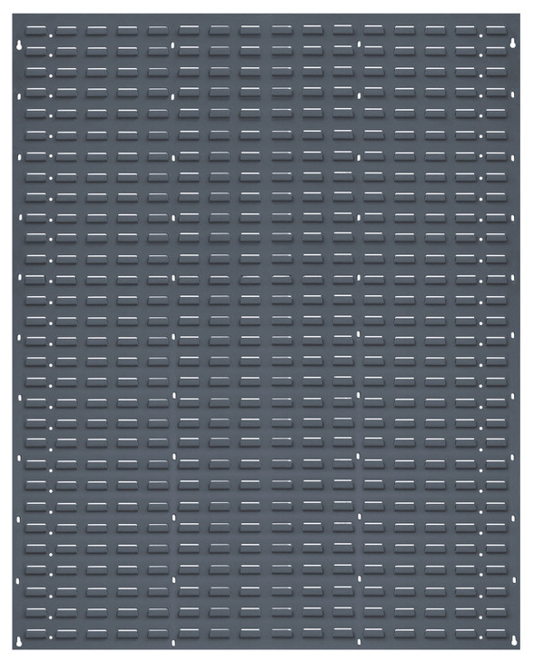 QLP-4861 Louvered Panel, wall mounted, 48"L x 61"H, heavy-duty 16 gauge cold rolled steel, gray enamel coated finish (mounting hardware not included)