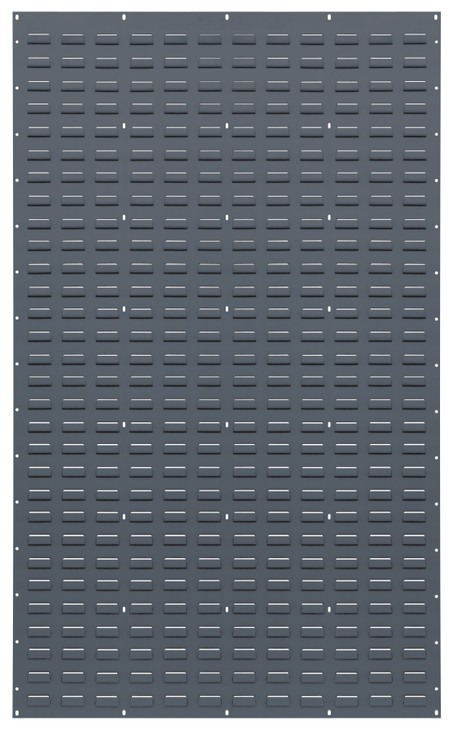 QLP-3661 Louvered Panel, wall mounted, 36"L x 61"H, heavy-duty 16 gauge cold rolled steel, gray enamel coated finish (mounting hardware not included)