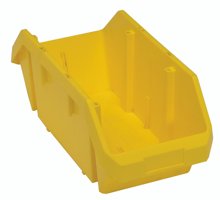QP1887YL QuickPick Bin, 18-1/2"W x 8-3/8"D x 7"H, allows double sided access to stored items, heavy-duty polypropylene, yellow, Made in USA