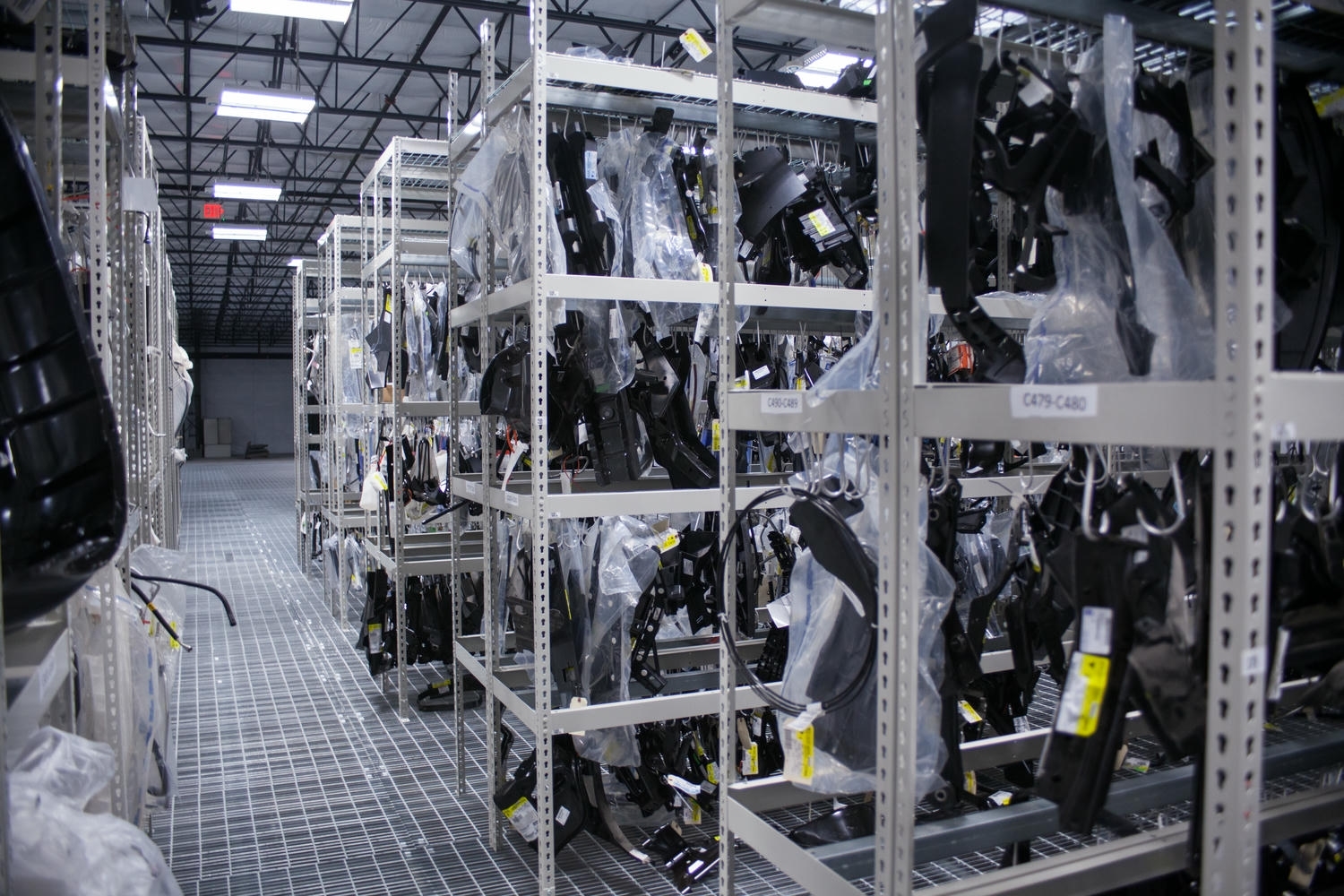 parts departments, hanging racks, automotive