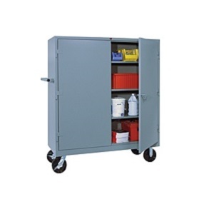 MS3-1532-6PH Mobile Steel Storage Bin 32W x 20D x 45-1/2H with 9 openings