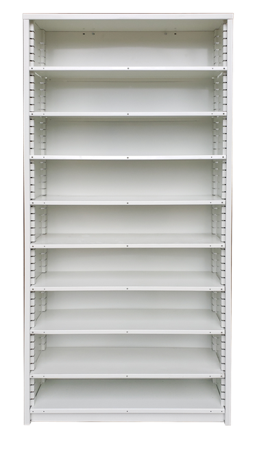 FB102 Borroughs Flexi Bin 38Wx12Dx84H with 8 Sliding Shelves ...
