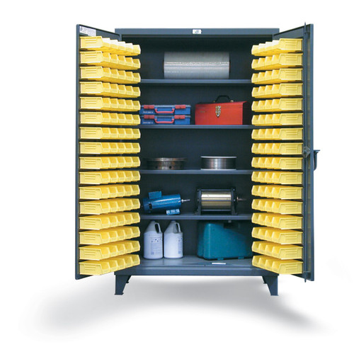 46-BS-244 Bin Storage Cabinet with Shelves 144 bins 48