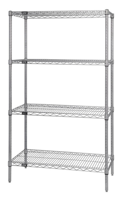 Shelving, Inc. 24D x 9H Divider for Wire Shelving, Metal, Chrome